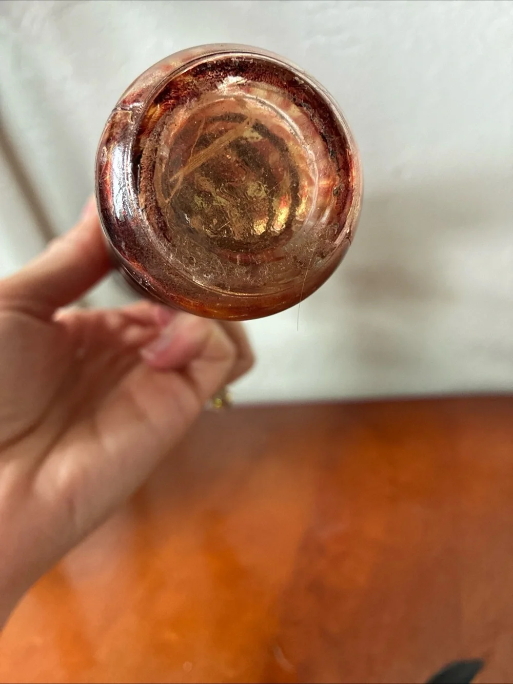 Tortoise Tiger Stripe Swirl 12” Glass Vase Murano Style